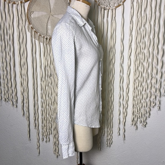 Frank & Eileen Ditzy Floral Long Sleeve Linen Button Front Shirt Size XS - Picture 2 of 10